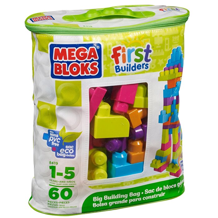 Mega Bloks First Builders 60´lı Blok Torbaları (Yeşil)