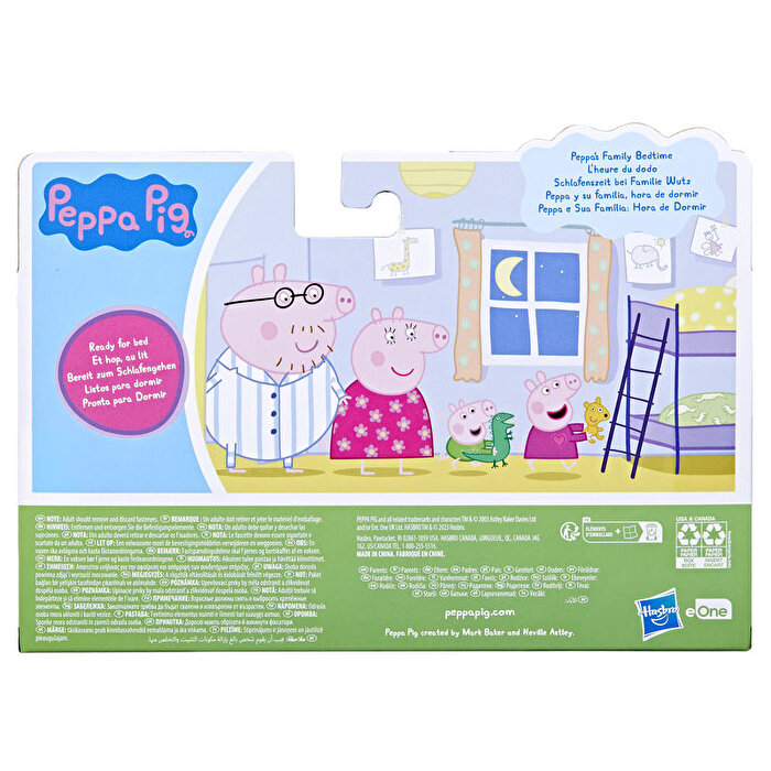 Peppa Pig Ve Ailesi Dörtlü Figür Seti Family Bedtime F8082