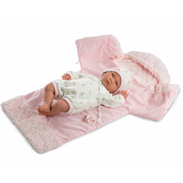 Llorens Lala Llorona Saquito Cambiador Rosa Sesli 42cm