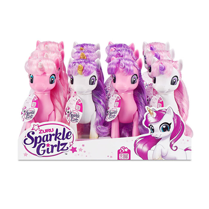Sparkle Girlz 100374 Mor Saçlı Pembe Unicorn