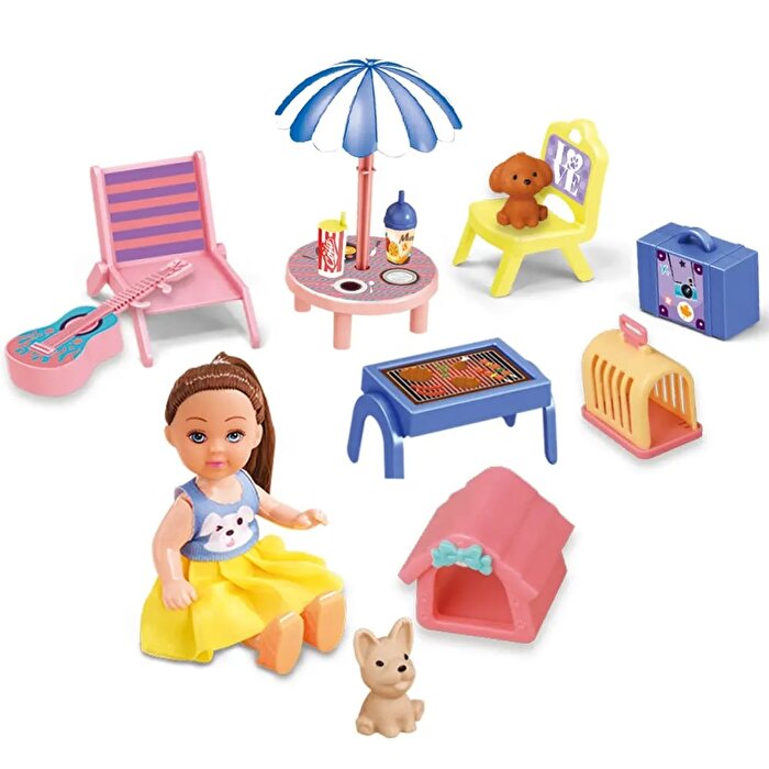 Camper Karavan Macerası Bebekli ve Evcil Hayvanlı Oyun Seti