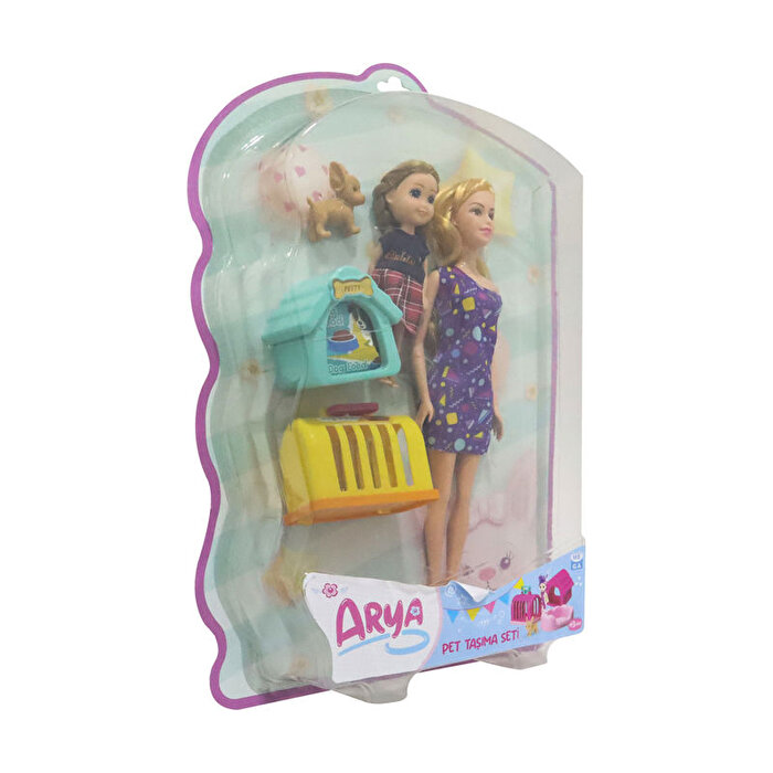 Arya Pet Taşıma Seti Üçgen Desen Elbiseli