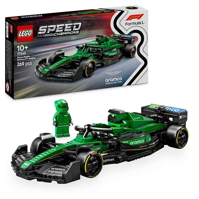 LEGO Speed Champions Aston Martin Aramco F1 AMR24 Yarış Arabası 77245