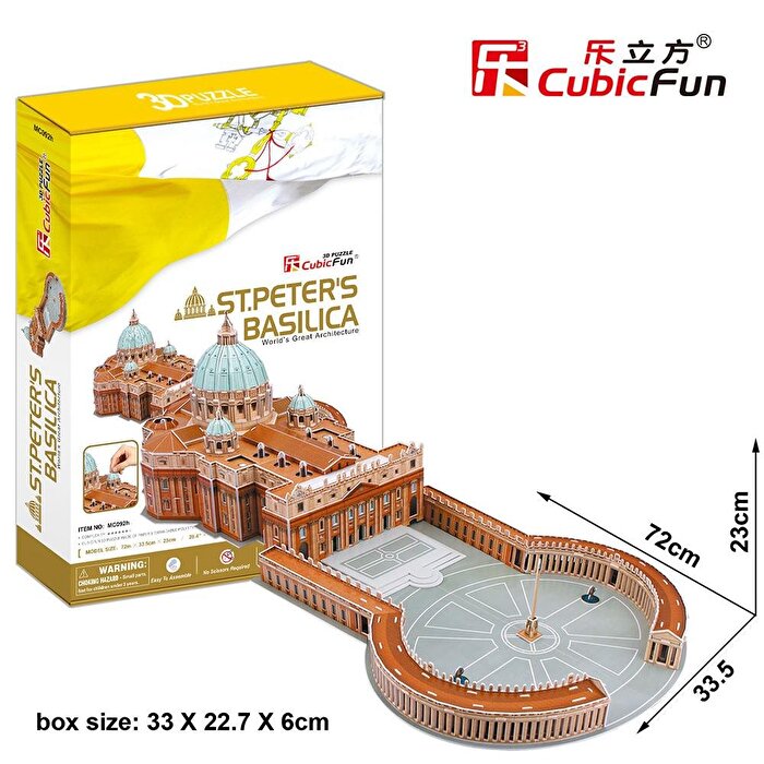 Cubic Fun 3D Puzzle 144 Parça St. Peters Basilica Vatikan İtalya