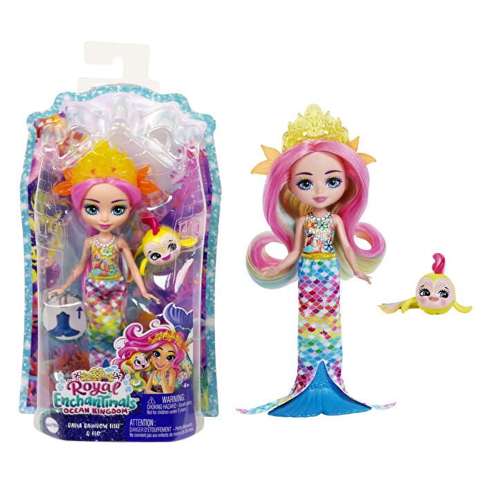 Enchantimals Popüler Karakter Bebekler Radia Rainbow Fish ve Flo HCF68