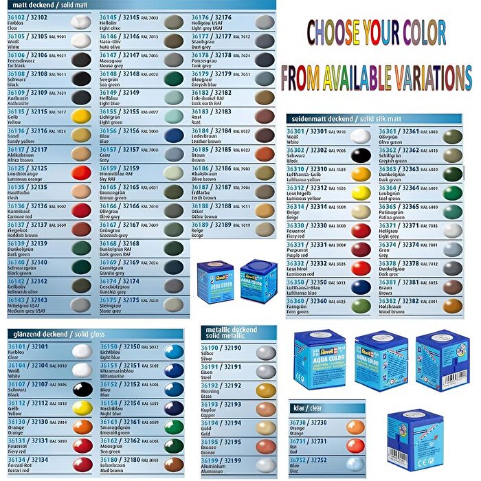 Revell Aqua Color Maket Boyası Matt Blue 36156