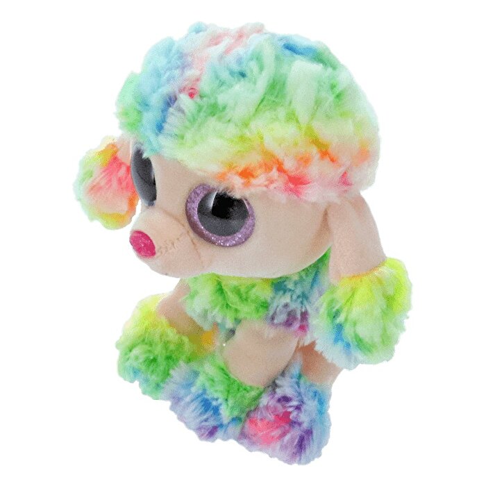 TY Beanie Boos Rainbow - Multicolor Poodle Med
