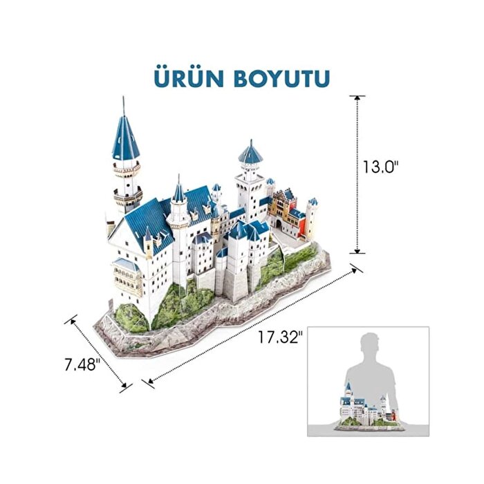 Nessiworld National Geographic 3D Puzzle Neuschwanstein Kalesi Almanya