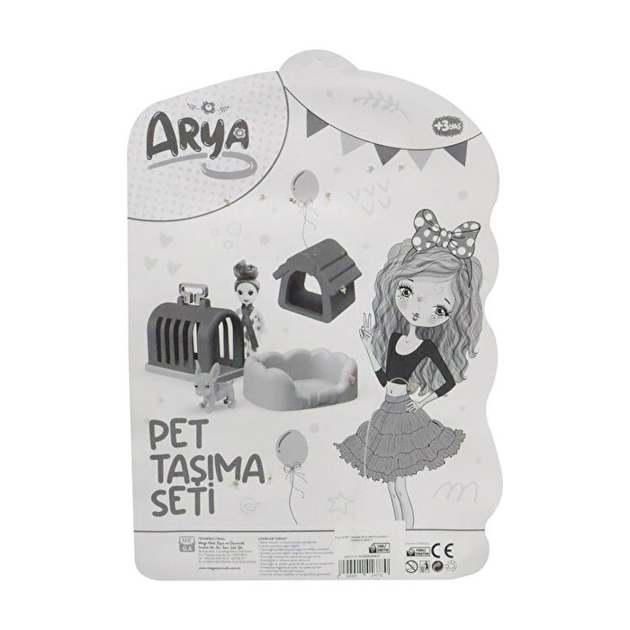 Arya Pet Taşıma Seti Üçgen Desen Elbiseli
