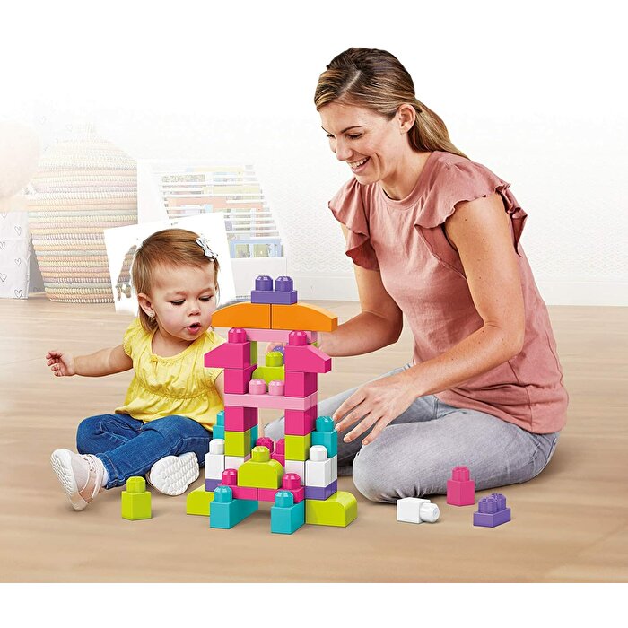 Mega Bloks 60'lı Blok Torbalar Pembe DCH54