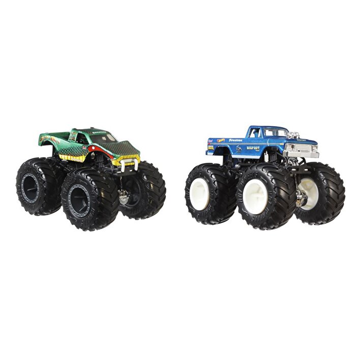 Hot Wheels Monster Trucks Güçlü İkili 1:64 Arabalar Snake Bite vs Bigfoot HLT68