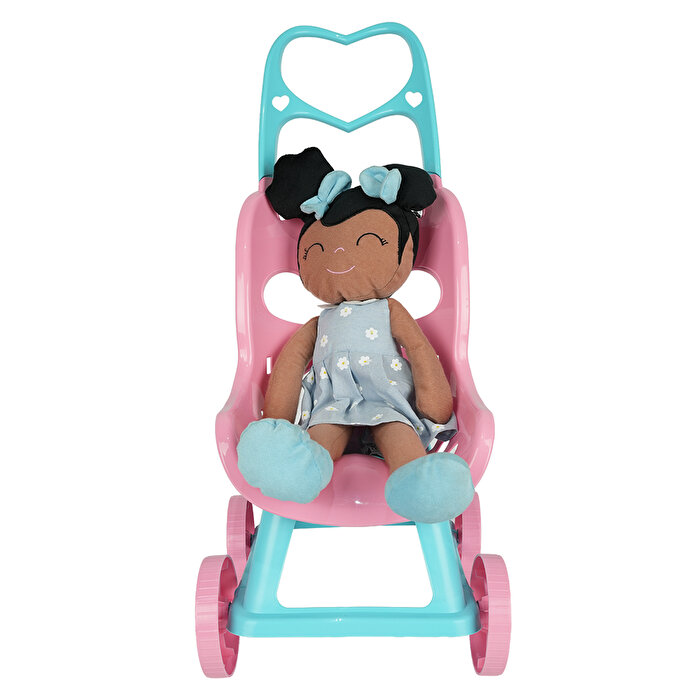 Bebek Arabalı Bez Bebek