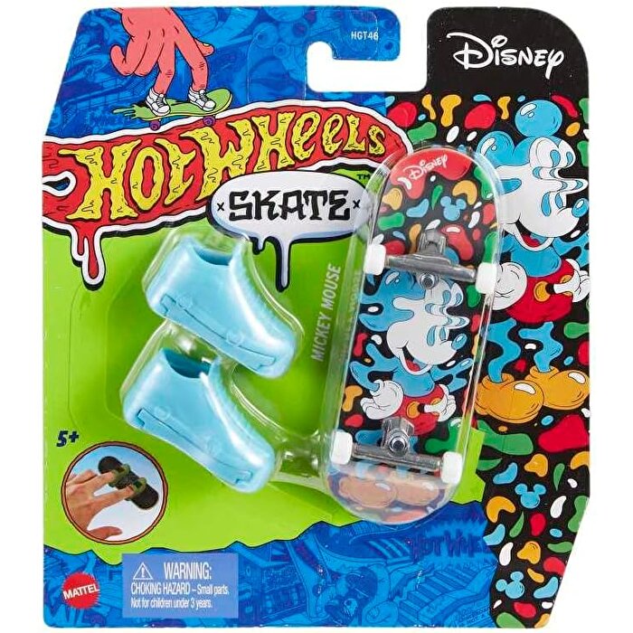 Hot Wheels Skate Parmak Kaykay ve Ayakkabı Paketleri Mickey Mouse JGL93