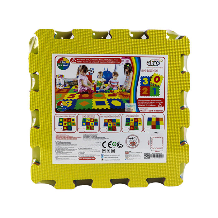 Eva Yer Matı Rakamlar 33x33 cm.