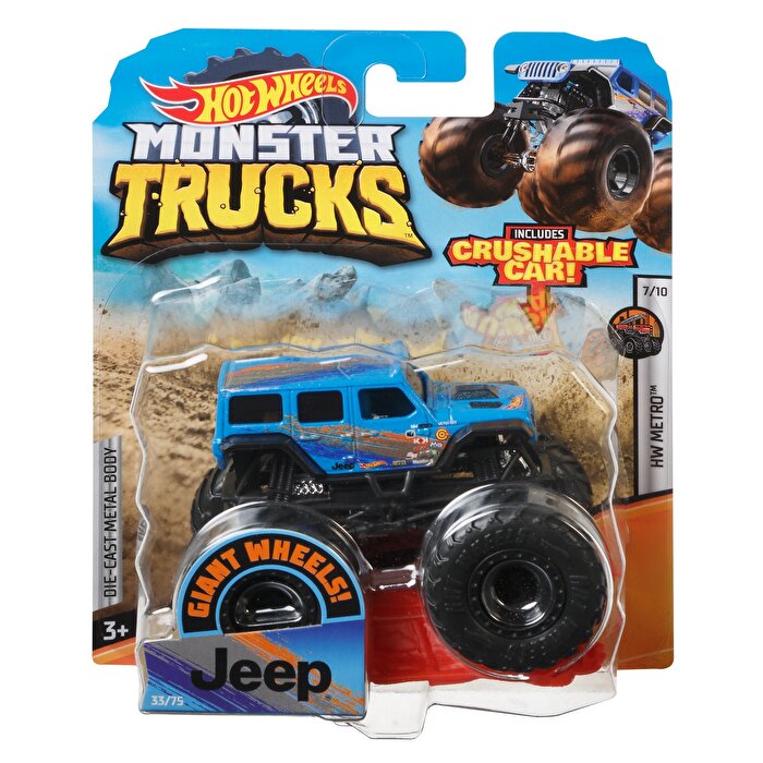 Hot Wheels Monster Trucks 1:64 Arabalar Jeep GJF27