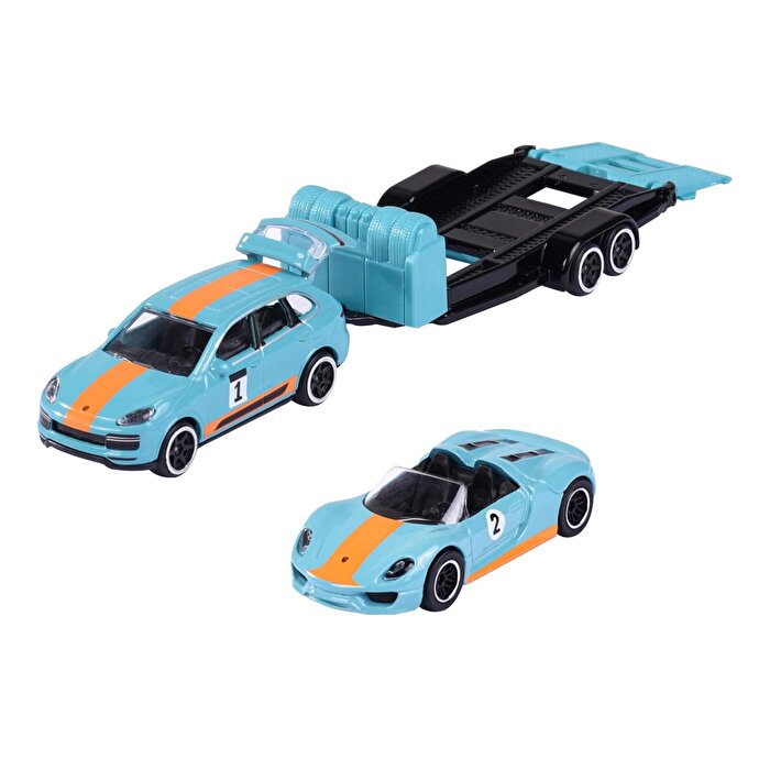 Porsche Deluxe Trailer 3’lü Set Porsche Cayenne Turbo S E-Hybrid + Porsche