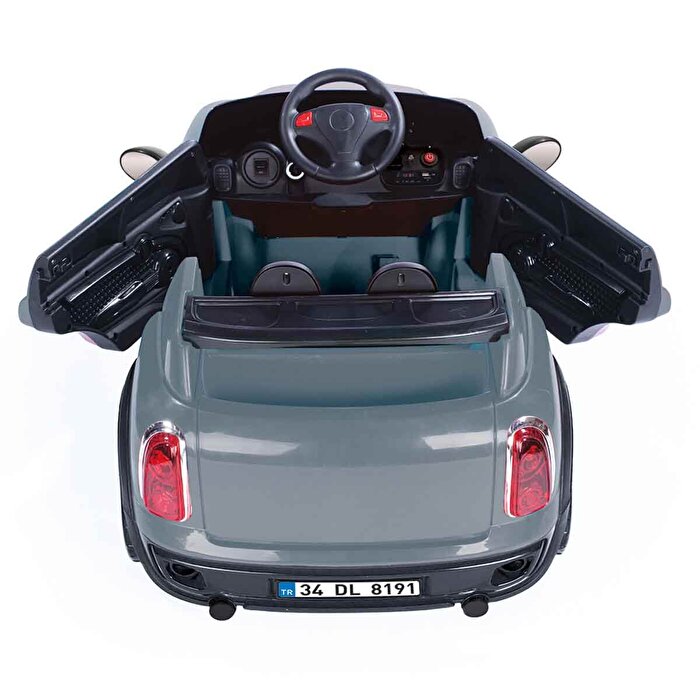 Dolu Oyuncak Ride On Kumandalı 12 Volt Akülü Araba Gri