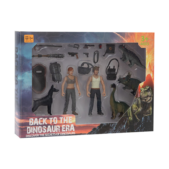 2'li Figürlü Dinozorlu Savunma Seti