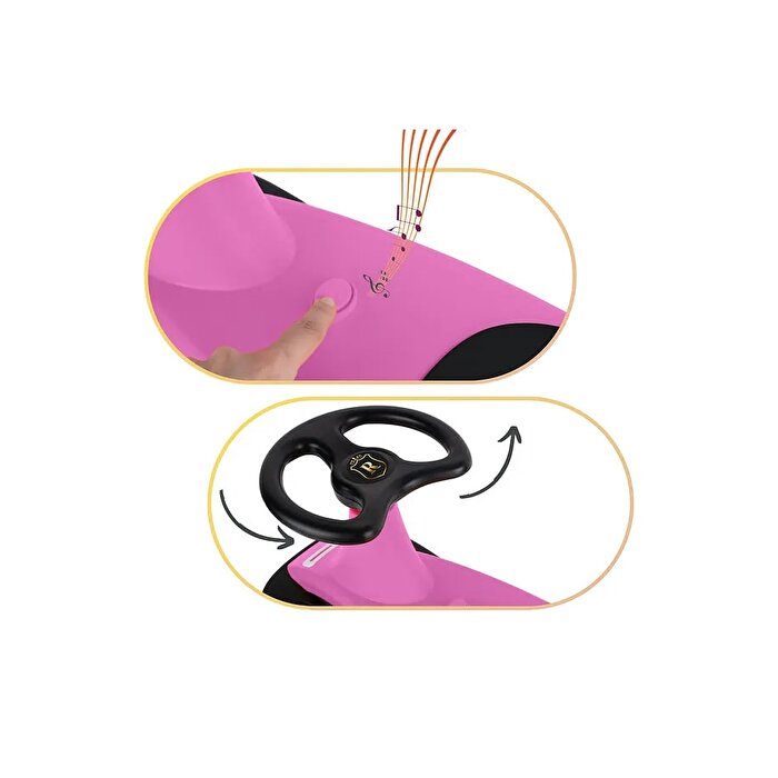 Sesli ve Işıklı Royal Swing Car Pembe