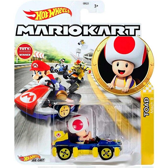 Hot Wheels Mari̇o Kart Karakter Araçlar Toad HDB35