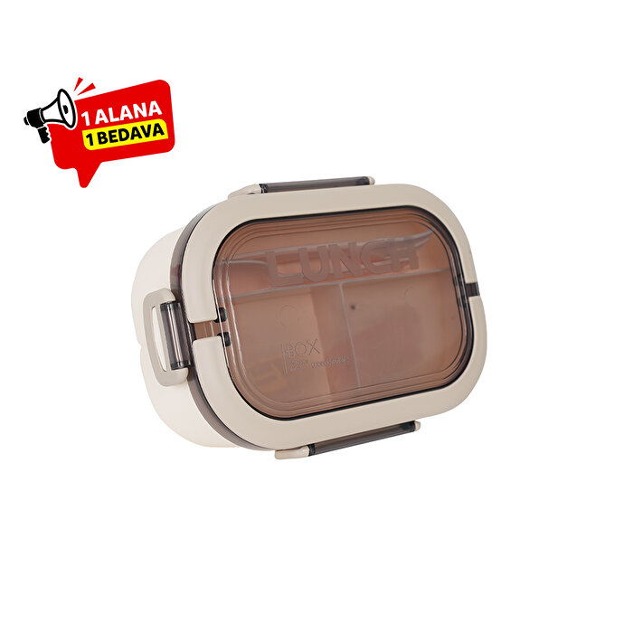 Meysa iki Hazneli Beslenme Kabı Krem