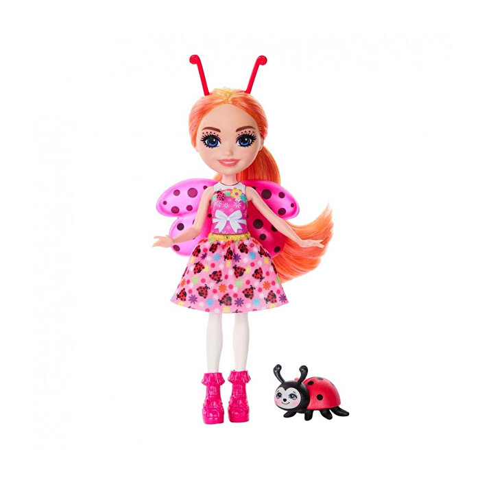 Enchantimals Popüler Karakter Bebekler Ladonna Ladybug ve Wafi HNT57