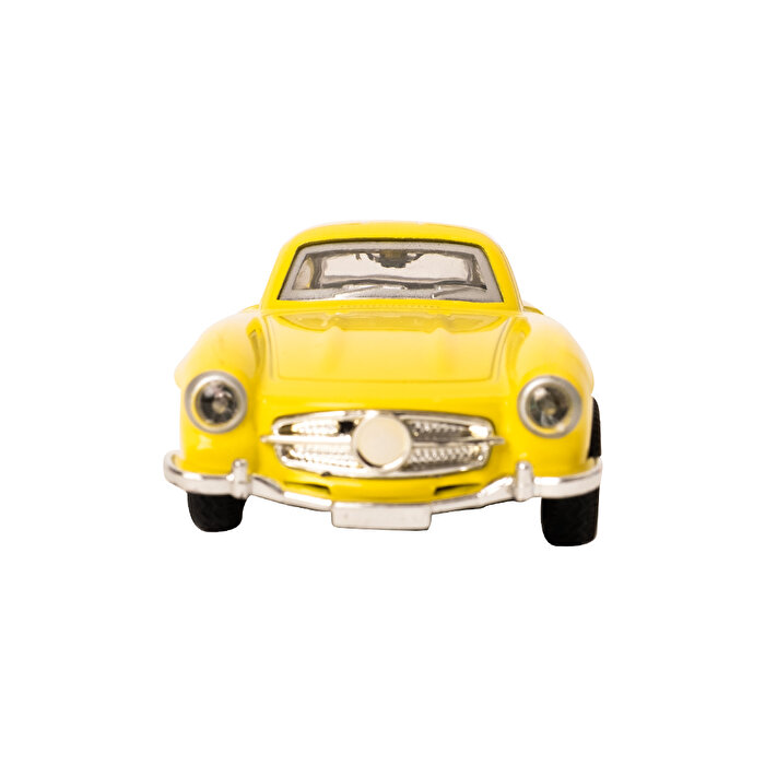 Sesli Işıklı 1:36 Metal Çek Bırak Tek Kapı Araba Sarı