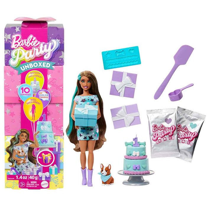 Barbi̇e Party Unboxed Köpeğimin Doğum Günü Serisi̇ JFG72