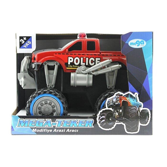 Sürtmeli Modifiye Dev Polis Arazi Aracı Kırmızı