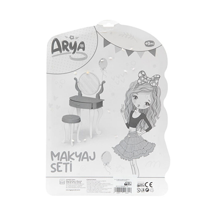 Arya Makyaj Masası Seti Üçgen Desen Elbiseli