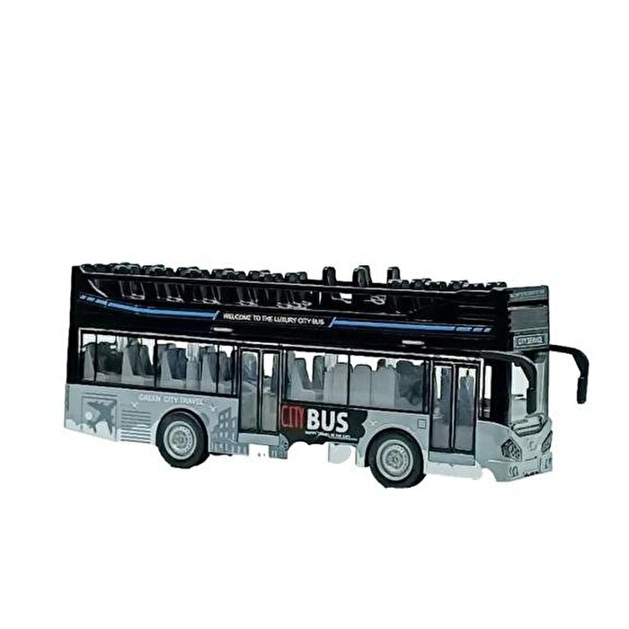 Sür Gitsin Üstü Açık Sesli Müzikli Otobüs 30 Cm