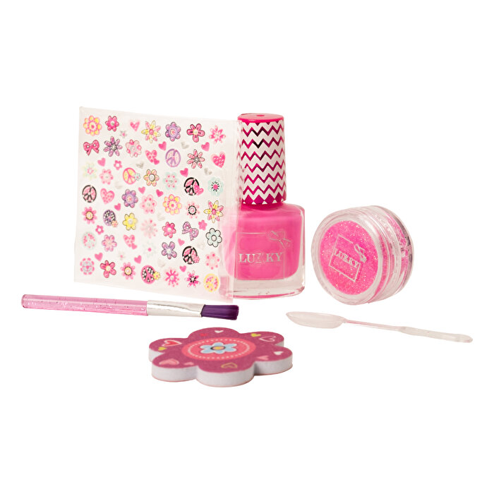 Lukky Soyulabilir Pembe Ojeli Tırnak Tasarım Seti