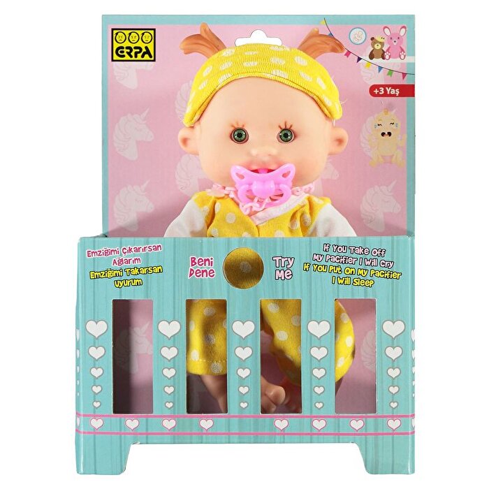 Ağlayan Bebiş Bebek Sarı Tulumlu