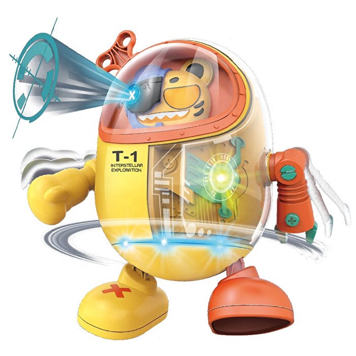 Işıklı Müzikli Robot Kedi T-1A Turuncu