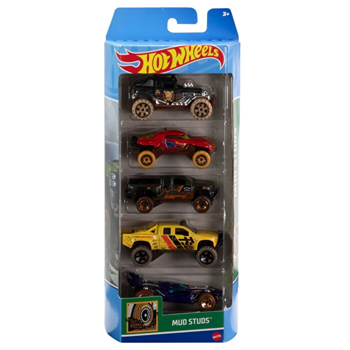 Hot Wheels Beşli Araba Seti Mud Studs HTV40