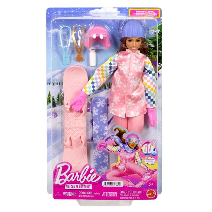 Barbie Kariyer Bebeği Snowboard Sporcusu Bebek JKF78