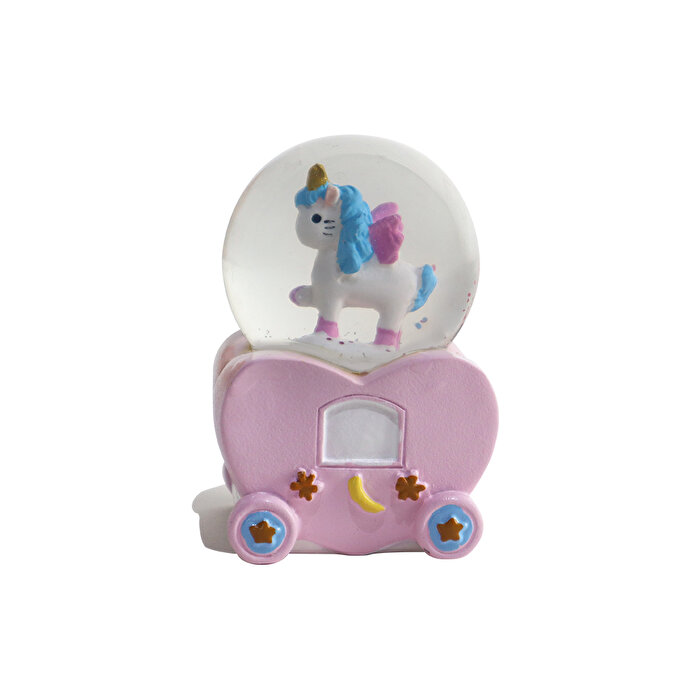 Mini Işıklı Renkli Unicorn Kar Küresi