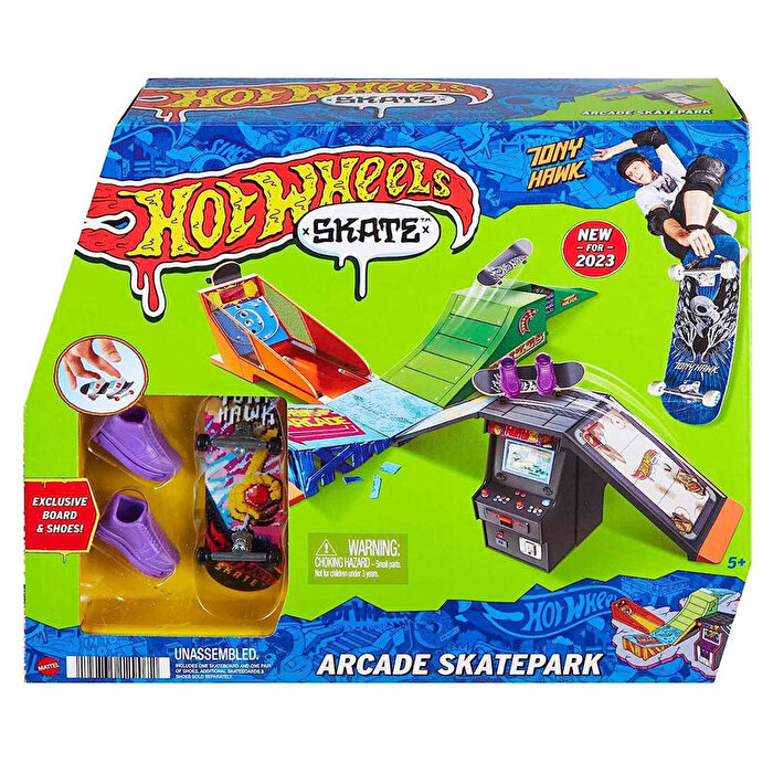 Hot Wheels Skate Parmak Kaykay Macerasına Başlangıç Seti Arcade Skatepark