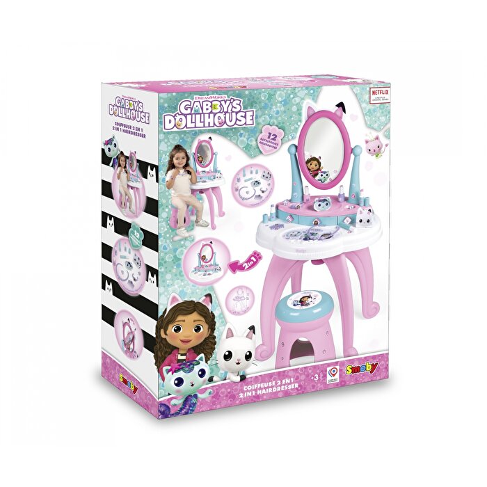 Gabby Dollhouse 2'si 1 Arada Ayarlanabilir Ayna Seti