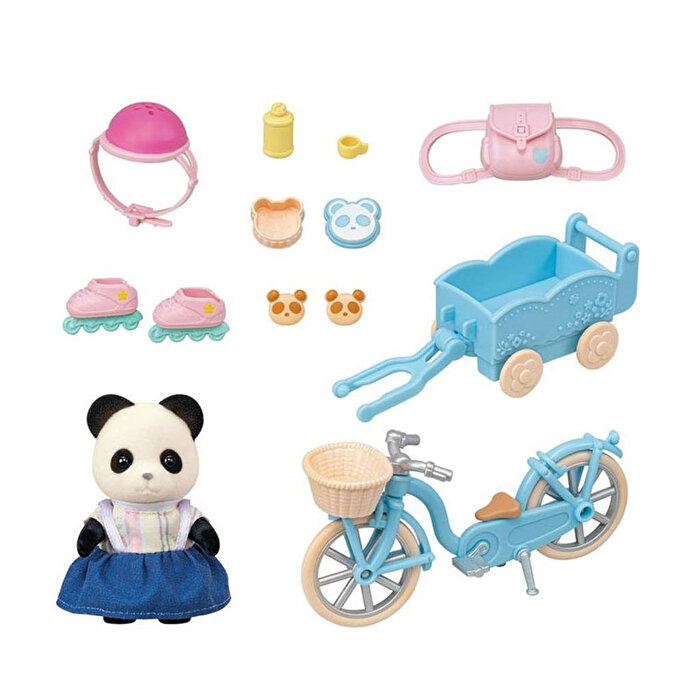 Sylvanian Families Bisiklet ve Paten Seti Panda Kız