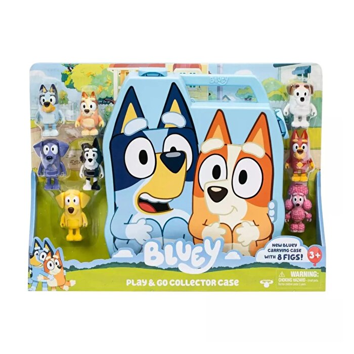 Bluey Deluxe Taşıma Çantası ve 8'li Figür Seti