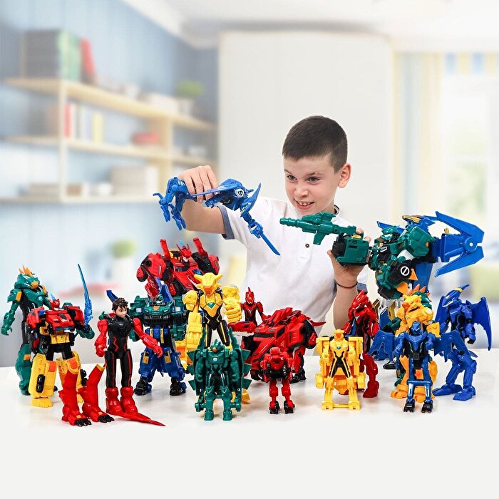 Quantum Heroes Dinoster Stego Blast Wing Sky Aksiyon Robot