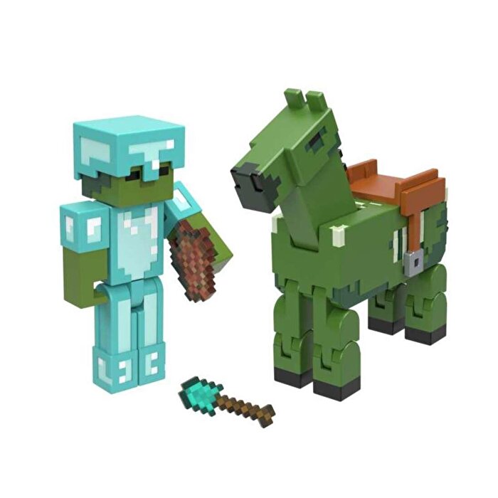 Minecraft İkili Paket Zombie in Diamond Armor and Zombie Horse HLB32