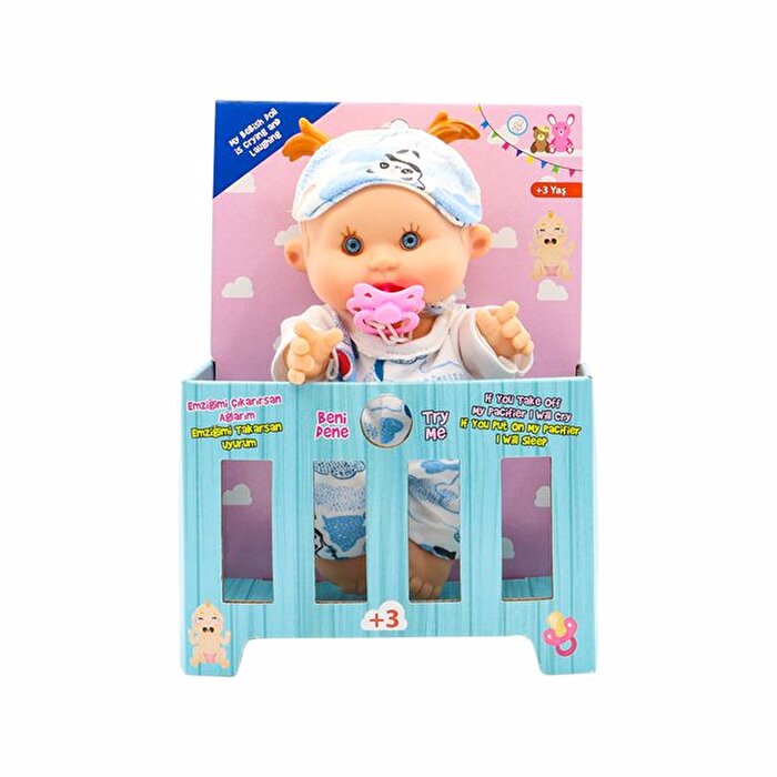 Ağlayan Bebiş Bebek Mavi Pandalı