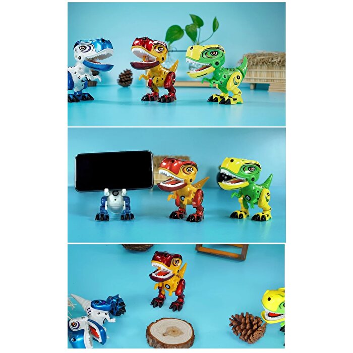 Işıklı ve Sesli Die Cast Kırmızı Dinozor