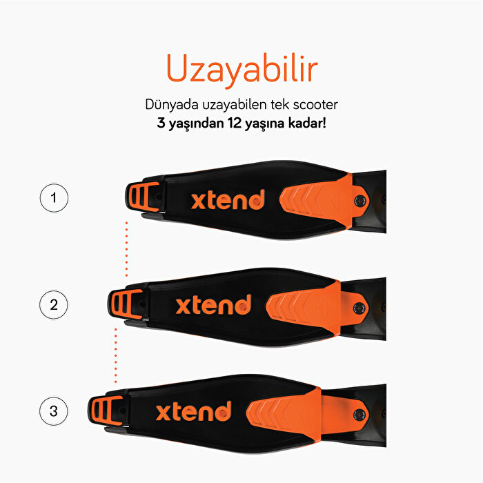 SmarTrike Xtend 3 Aşamalı Büyüyebilen Çocuk Scooterı Turuncu