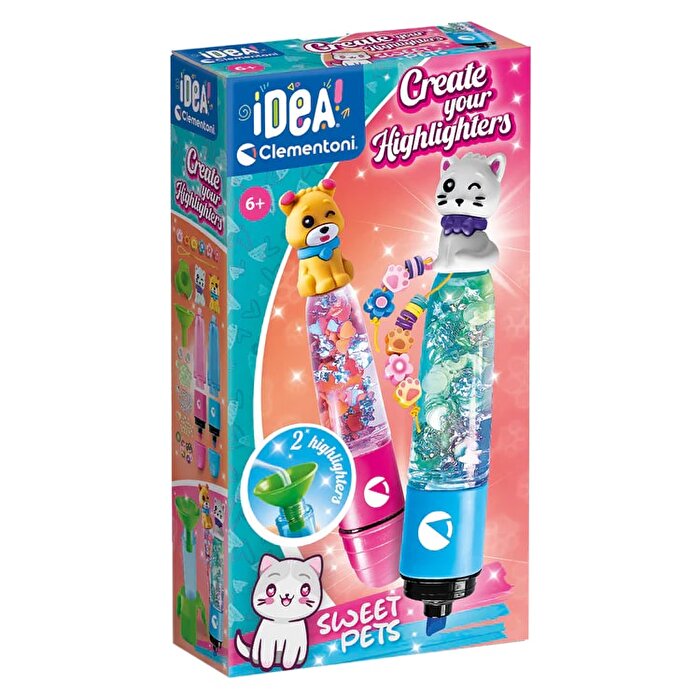 Clementoni Idea Fosforlu Kalem Tasarım Standı Sweet Pets