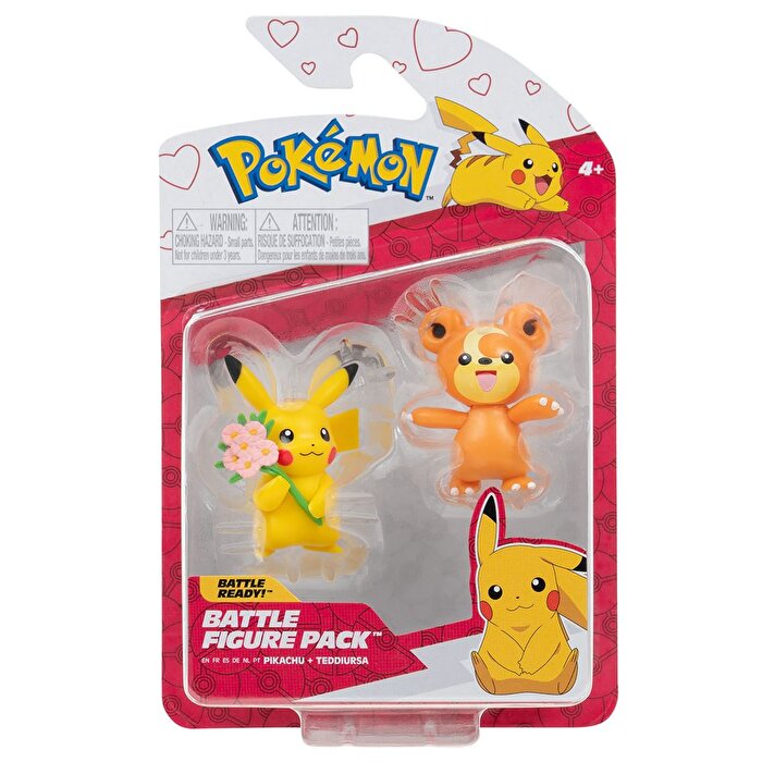Pokemon Battle 2'li Figür Seti Pikachu ve Teddiursa