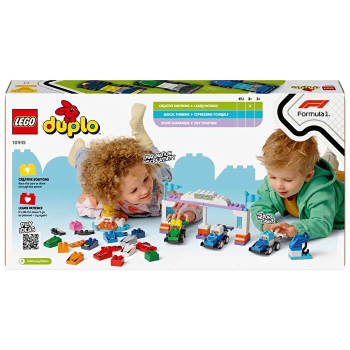 LEGO DUPLO Kasabası F1 Takımı Yarış Arabaları ve Sürücüler 10445
