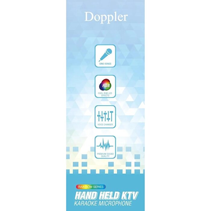 Doppler Rainbow Karaoke Mavi Mikrofon